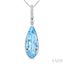 Evoque Gemstone Pear Shape & Diamond Pendant
