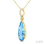 Evoque Gemstone Pear Shape & Diamond Pendant