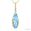Evoque Gemstone Pear Shape & Diamond Pendant