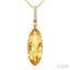 Evoque Gemstone Oval Shape & Diamond Pendant