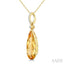 Evoque Gemstone Pear Shape & Diamond Pendant