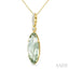 Oval Shape Gemstone & Diamond Pendant