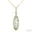 Evoque Gemstone Oval Shape & Diamond Pendant