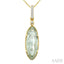 Evoque Gemstone Oval Shape & Diamond Pendant