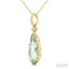 Evoque Gemstone Pear Shape & Diamond Pendant