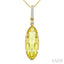 Evoque Gemstone Oval Shape & Diamond Pendant