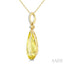 Evoque Gemstone Pear Shape & Diamond Pendant