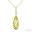 Evoque Gemstone Pear Shape & Diamond Pendant