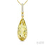 Evoque Gemstone Pear Shape & Diamond Pendant