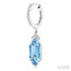 Evoque Gemstone Hexagon Shape & Diamond Earrings