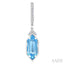 Evoque Gemstone Hexagon Shape & Diamond Earrings