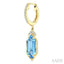 Evoque Gemstone Hexagon Shape & Diamond Earrings