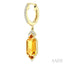 Evoque Gemstone Hexagon Shape &  Diamond Earrings