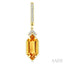 Evoque Gemstone Hexagon Shape &  Diamond Earrings