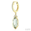 Evoque Gemstone Hexagon Shape & Diamond Earrings