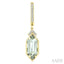 Evoque Gemstone Hexagon Shape & Diamond Earrings