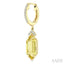 Evoque Gemstone Hexagon Shape & Diamond Earrings