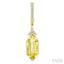 Evoque Gemstone Hexagon Shape & Diamond Earrings