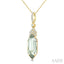Evoque Gemstone Hexagon Shape & Diamond Pendant