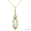 Evoque Gemstone Hexagon Shape & Diamond Pendant