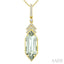 Evoque Gemstone Hexagon Shape & Diamond Pendant