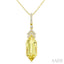 Evoque Gemstone Hexagon Shape & Diamond Pendant