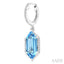 Evoque Gemstone Hexagon Shape & Diamond Earrings