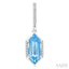 Evoque Gemstone Hexagon Shape & Diamond Earrings