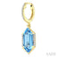 Evoque Gemstone Hexagon Shape &  Diamond Earrings
