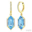 Evoque Gemstone Hexagon Shape &  Diamond Earrings