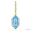 Evoque Gemstone Hexagon Shape & Diamond Earrings