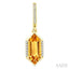 Evoque Gemstone Hexagon Shape &  Diamond Earrings