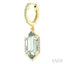 Evoque Gemstone Hexagon Shape & Diamond Earrings