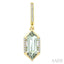 Evoque Gemstone Hexagon Shape & Diamond Earrings