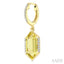 Evoque Gemstone Hexagon Shape & Diamond Earrings