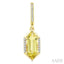 Evoque Gemstone Hexagon Shape & Diamond Earrings