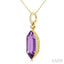 Evoque Gemstone Hexagon Shape & Diamond Pendant