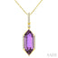 Evoque Gemstone Hexagon Shape & Diamond Pendant