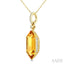 Evoque Gemstone Hexagon Shape & Diamond Pendant