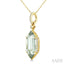 Evoque Gemstone Hexagon Shape & Diamond Pendant