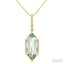 Evoque Gemstone Hexagon Shape & Diamond Pendant