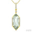 Evoque Gemstone Hexagon Shape & Diamond Pendant