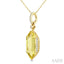 Evoque Gemstone Hexagon Shape & Diamond Pendant