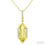 Evoque Gemstone Hexagon Shape & Diamond Pendant