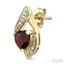Heart Shape Gemstone & Diamond Earrings
