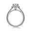 Oval Diamond Halo Engagement Ring
