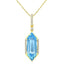 Blue Topaz & Diamond Pendant