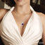 Trillion Shape Gemstone & Diamond Pendant
