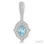 Oval Shape Gemstone & Halo Diamond Earrings