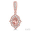 Oval Shape Gemstone & Halo Diamond Earrings